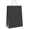 Sacs en papier 250 pcs avec poignées noir 32x17x44 cm 569662569662