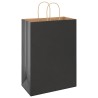 Sacs en papier 250 pcs avec poignées noir 32x17x44 cm 569662569662