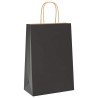 Sacs en papier 250 pcs avec poignées noir 21x11x31 cm 569663569663