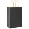 Sacs en papier 250 pcs avec poignées noir 21x11x31 cm 569663569663