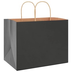 Sacs en papier 250 pcs avec poignées noir 32x22x24 cm 569664569664