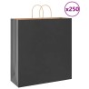 Sacs en papier 250 pcs avec poignées noir 45x17x48 cm 569665569665