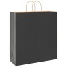 Sacs en papier 250 pcs avec poignées noir 45x17x48 cm 569665569665