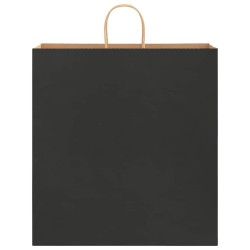 Sacs en papier 250 pcs avec poignées noir 45x17x48 cm 569665569665