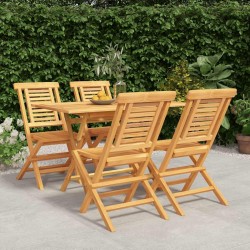 Ensemble à manger de jardin 5 pcs Bois de teck massif 569668569668
