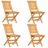 Ensemble à manger de jardin 5 pcs Bois de teck massif 569668569668