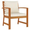 Ensemble à manger de jardin 4 pcs coussins Bois acacia 569674569674