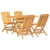 Ensemble à manger de jardin 5 pcs Bois de teck massif 569676569676