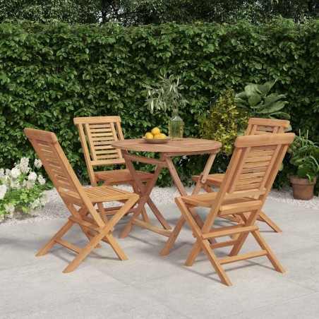Ensemble à manger de jardin 5 pcs Bois de teck massif 569679569679