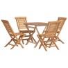 Ensemble à manger de jardin 5 pcs Bois de teck massif 569679569679