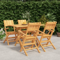 Ensemble à manger de jardin 5 pcs Bois de teck massif 569680569680