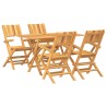 Ensemble à manger de jardin 5 pcs Bois de teck massif 569680569680