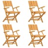 Ensemble à manger de jardin 5 pcs Bois de teck massif 569680569680