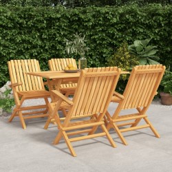 Ensemble à manger de jardin 5 pcs Bois de teck massif 569681569681