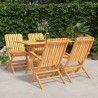 Ensemble à manger de jardin 5 pcs Bois de teck massif 569681569681