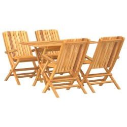Ensemble à manger de jardin 5 pcs Bois de teck massif 569681569681