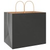 Sacs en papier 250 pcs avec poignées noir 32x22x28 cm 569682569682