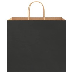 Sacs en papier 250 pcs avec poignées noir 32x22x28 cm 569682569682