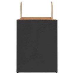 Sacs en papier 250 pcs avec poignées noir 32x22x28 cm 569682569682