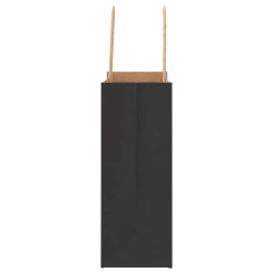 Sacs en papier 250 pcs avec poignées noir 18x8x22 cm 569683569683