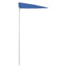 Demi-parasol de jardin avec mât 180x90 cm bleu azuré 569684569684