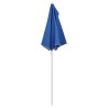 Demi-parasol de jardin avec mât 180x90 cm bleu azuré 569684569684