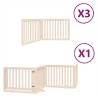 Barrière pour chien porte pliable 10 panneaux bois de peuplier 569685569685