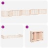 Barrière pour chien porte pliable 10 panneaux bois de peuplier 569685569685