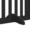 Barrière pour chien porte pliable 9 panneaux noir bois peuplier 569687569687