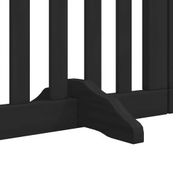 Barrière pour chien porte pliable 12panneaux noir bois peuplier 569688569688
