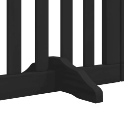 Barrière pour chien porte pliable 15panneaux noir bois peuplier 569689569689