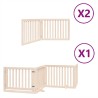 Barrière pour chien porte pliable 8 panneaux bois de peuplier 569690569690