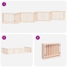 Barrière pour chien porte pliable 8 panneaux bois de peuplier 569690569690