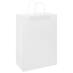 Sacs en papier 250 pcs avec poignées blanc 32x17x44 cm 569691569691