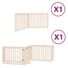 Barrière pour chien avec porte pliable 6 panneaux bois peuplier 569692569692