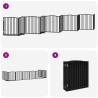 Barrière pour chien porte pliable 10panneaux noir bois peuplier 569693569693