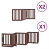 Barrière pour chien porte pliable 12 panneaux bois de peuplier 569694569694