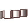 Barrière pour chien porte pliable 12 panneaux bois de peuplier 569694569694