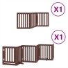 Barrière pour chien porte pliable 9 panneaux bois de peuplier 569695569695