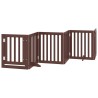 Barrière pour chien porte pliable 9 panneaux bois de peuplier 569695569695