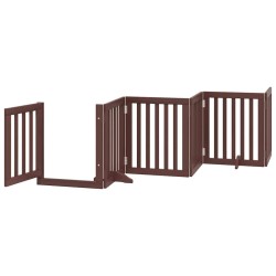Barrière pour chien porte pliable 9 panneaux bois de peuplier 569695569695