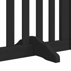 Barrière pour chien porte pliable 9 panneaux noir bois peuplier 569696569696