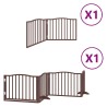 Barrière pour chien avec porte pliable 6 panneaux bois peuplier 569697569697