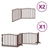 Barrière pour chien porte pliable 8 panneaux bois de peuplier 569698569698