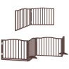 Barrière pour chien porte pliable 10 panneaux bois de peuplier 569699569699