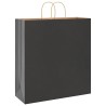 Sacs en papier 50 pcs avec poignées noir 45x17x48 cm 569704569704