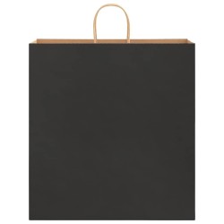 Sacs en papier 50 pcs avec poignées noir 45x17x48 cm 569704569704