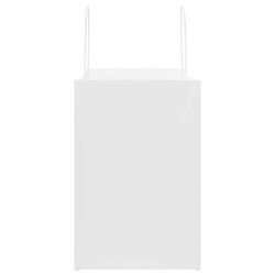 Sacs en papier 50 pcs avec poignées blanc 26x17x25 cm 569705569705