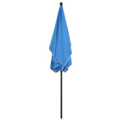 Parasol de jardin avec mât 210x140 cm Bleu azuré 569706569706