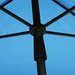 Parasol de jardin avec mât 210x140 cm Bleu azuré 569706569706